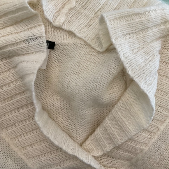 J. Crew Dolce Shawl Collar Popover Cream Sweater - Picture 10 of 16